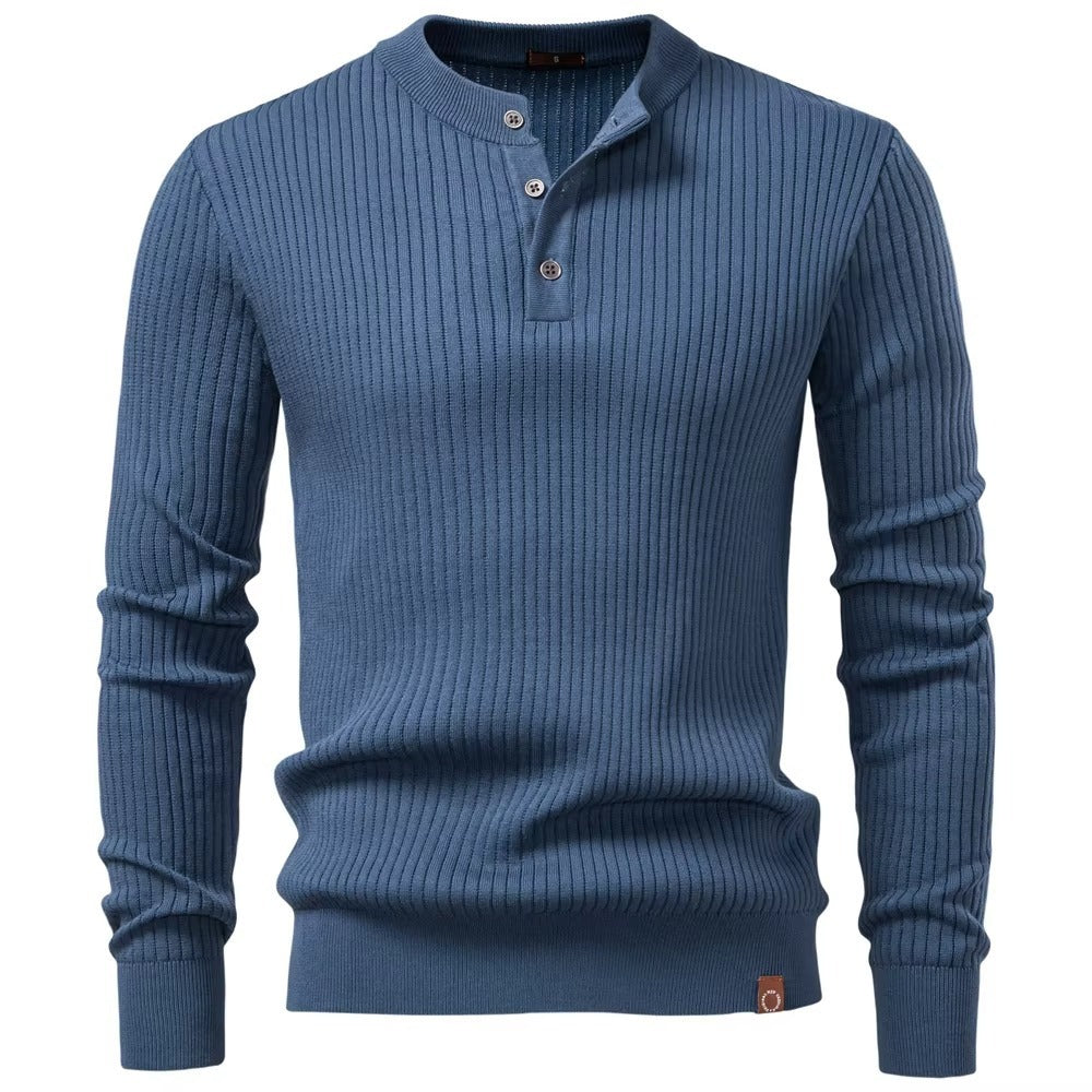 Aristokratischer Rippstrick-Pullover 